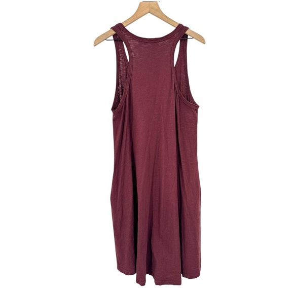 Wilt Original Hi-Lo Oversized Relaxed Lagenlook Tank Dress - Burgundy - Large - Picture 7 of 10